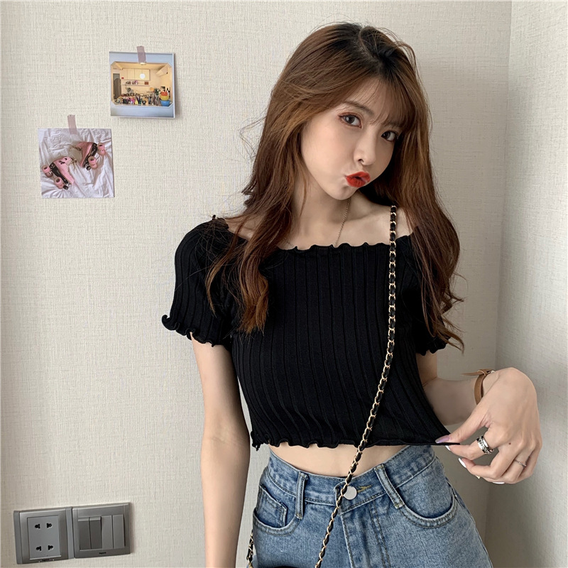 Áo Thun Dệt Kim Tay Ngắn Thời Trang Cho Nữ | BigBuy360 - bigbuy360.vn