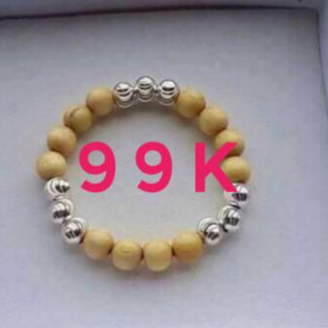 Vòng dâu tằm 9 bi bạc cho bé gái