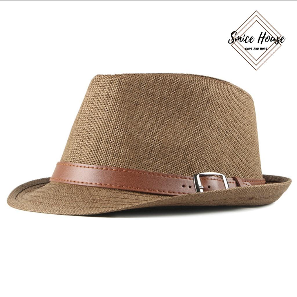 Mũ Phớt Nam Nữ Thời Trang Vành Ngắn MC08 - Nón Phớt Đi Biển Vintage Chất Cói | Mũ Chất HN