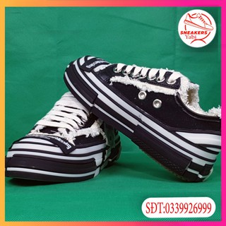Giày sneaker xVESSEL da đế trắng cao cấp style rách cao 3,5-4cm - Yabi store
