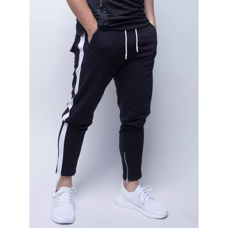 Quần jogger , Quần dài nam, iogger nam P&B 1 sọc trắng,ZING STORE