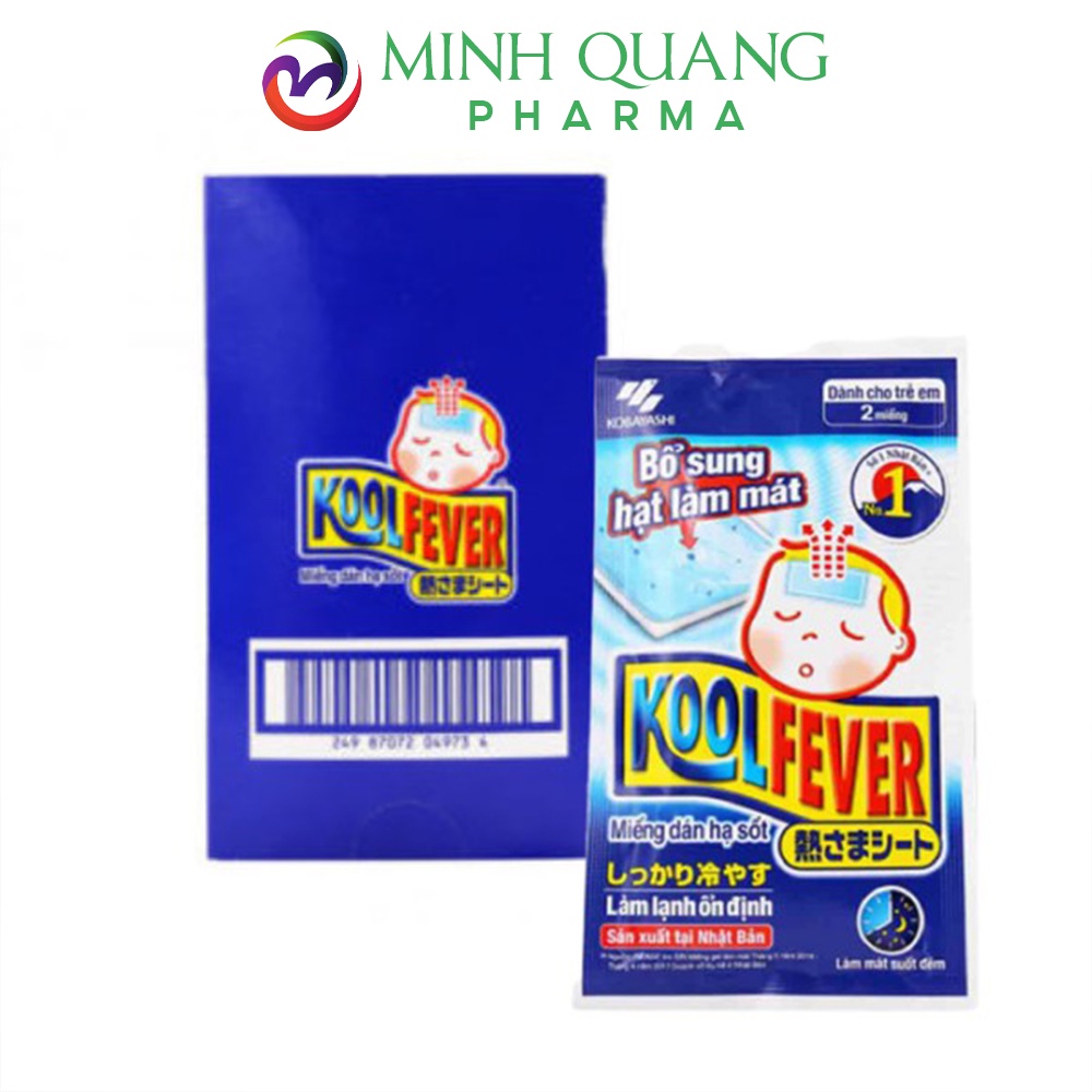 Miếng dán hạ sốt KOOLFEVER dán hạ nhiệt nhanh, làm mát tức thì gói 2 miếng