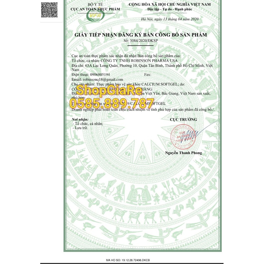 Calcium SoftGel Viên uống Canxi - Vitamin D3, ngừa loãng xương, nhức xương