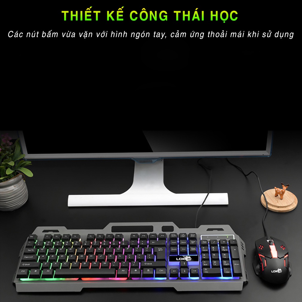 Bàn phím máy tính gaming SIDOTECH V4 Pro led RGB có dây thiết kế công thái học chơi game pc laptop esports văn phòng