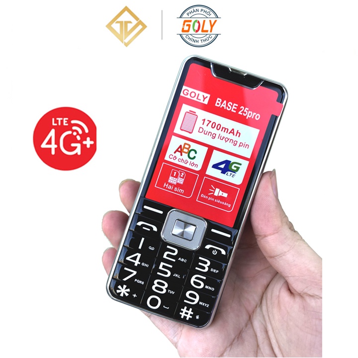 Điện thoại Goly Base 25 Pro 4G - Pin khủng, màn hình lớn - Hàng chính hãng