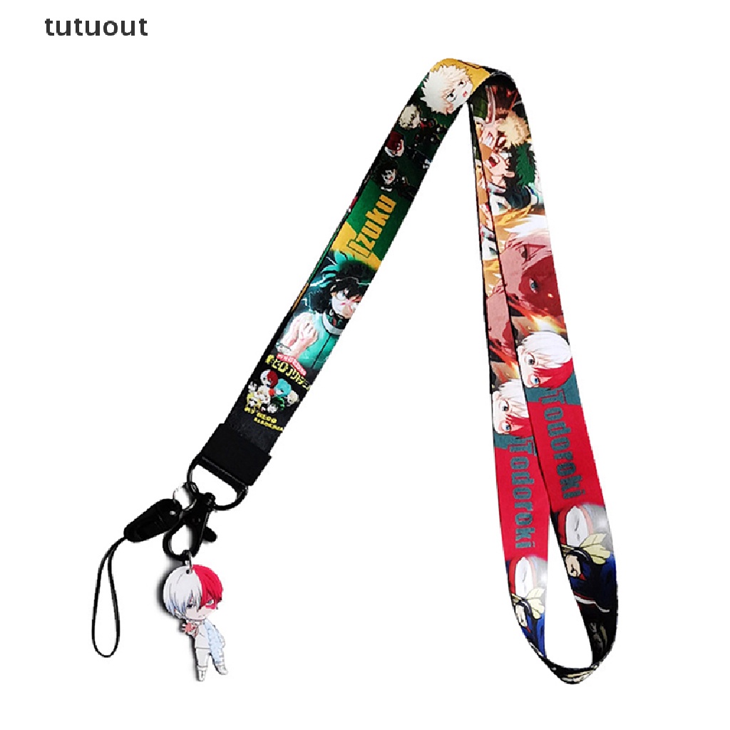 tutuout My Hero Academia Keychain Anime Trinkets Accessories Work Id Card Bag Lanyard TU