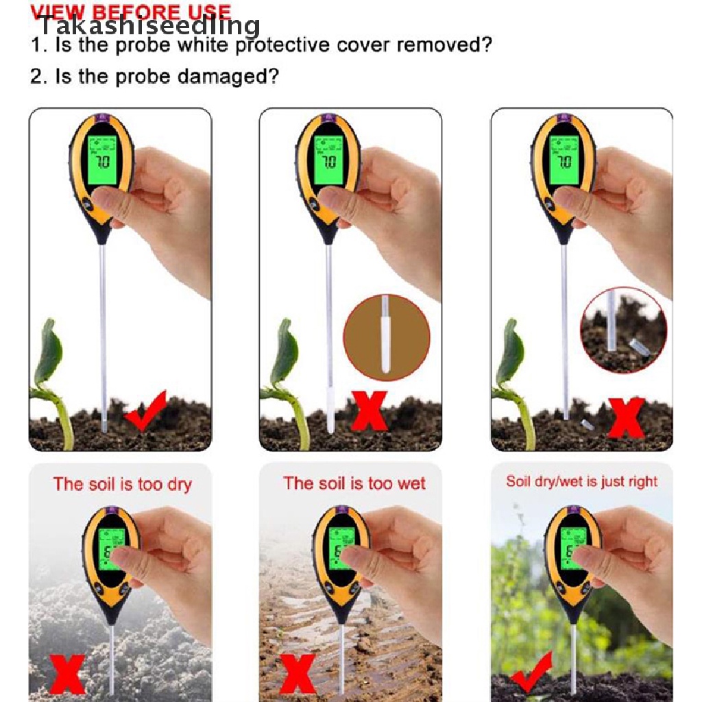 Thiết bị đo độ ẩm/ độ pH đất 4 trong 1