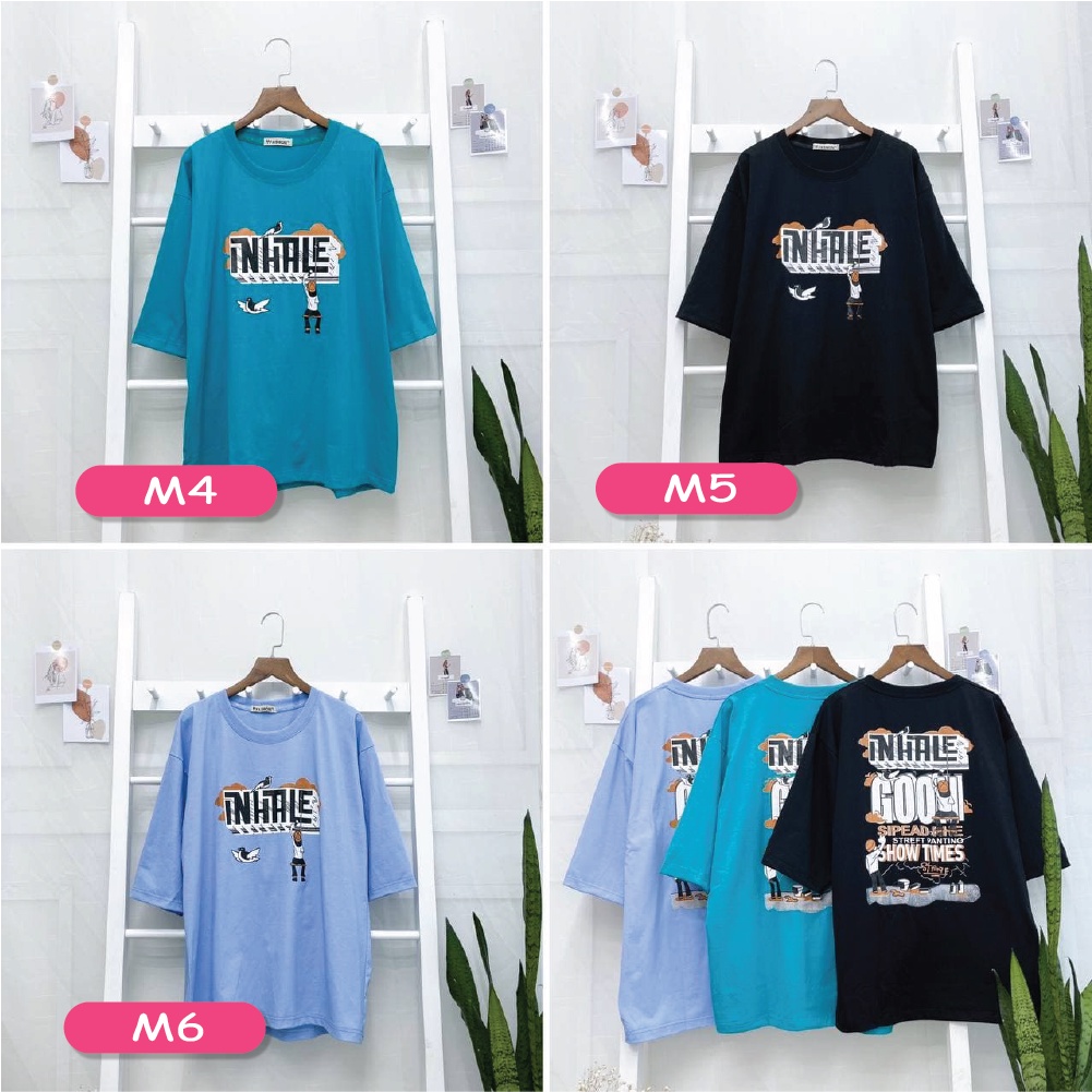 Áo thun tay lỡ Ulzzang chất cotton phom rộng unisex [Nhiều Mẫu LIST23] - Tee Tshirt Kyubi ATTL23