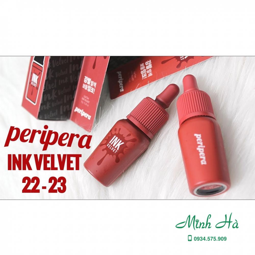 [Màu mới 22,23] Son kem lì Ink Peripera Velvet