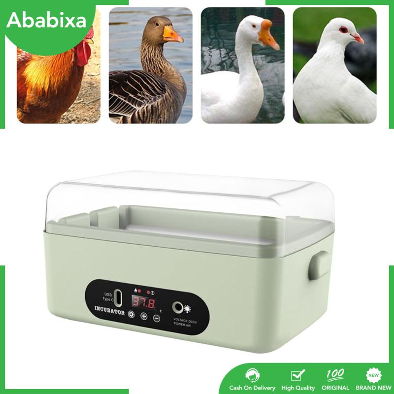 Máy Ấp Trứng Tự Động Kỹ Thuật Số Điều Khiển Nhiệt Độ Mini 6 Trứng Gà Vịt Vịt