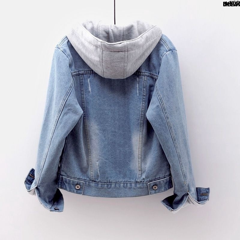 Áo Khoác Jean Đệm Cotton Dày Dặn Ấm Áp Phong Cách Hàn QuốcÁo Khoác Cotton Đệm Lông Cừu Ngắn Mỏng Có Thể "Có Thể Mặc Cho Nữ