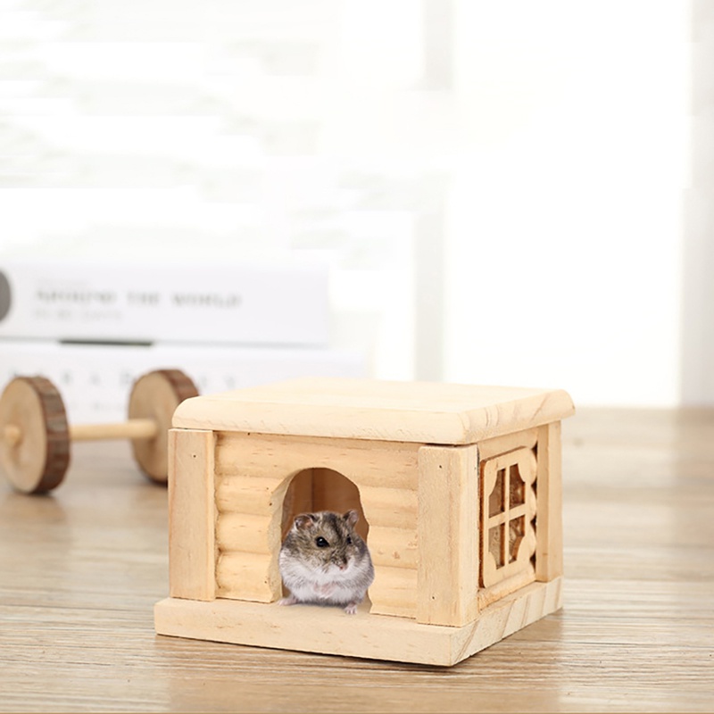 Nhà Gỗ Đơn Giản Cho Chuột Hamster