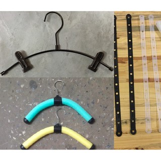 Combo Móc Kẹp Trẻ Em 10 Kẹp Sắt Cong, 20 Xốp Và 10 Móc Gỗ Nâu, 30 Dây Lạt