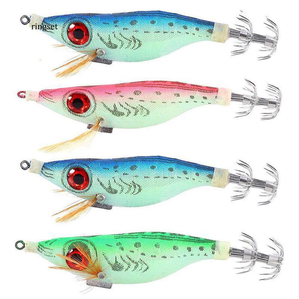 Lưỡi câu mực gắn hình cá 3D màu sắc bắt tươi tắn cực thu hút