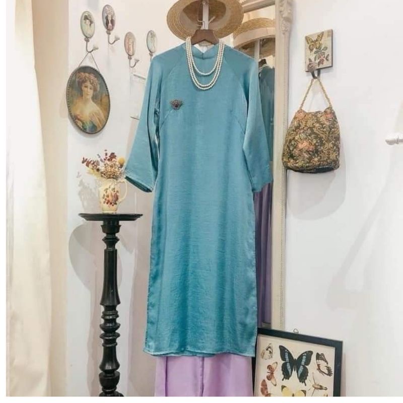 Áo dài xuông - áo dài truyền thống - hàng thiết kế -design by jade