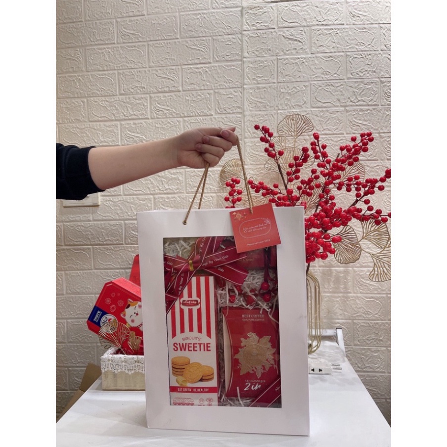 Túi giấy ivory đựng set quà tặng cao cấp