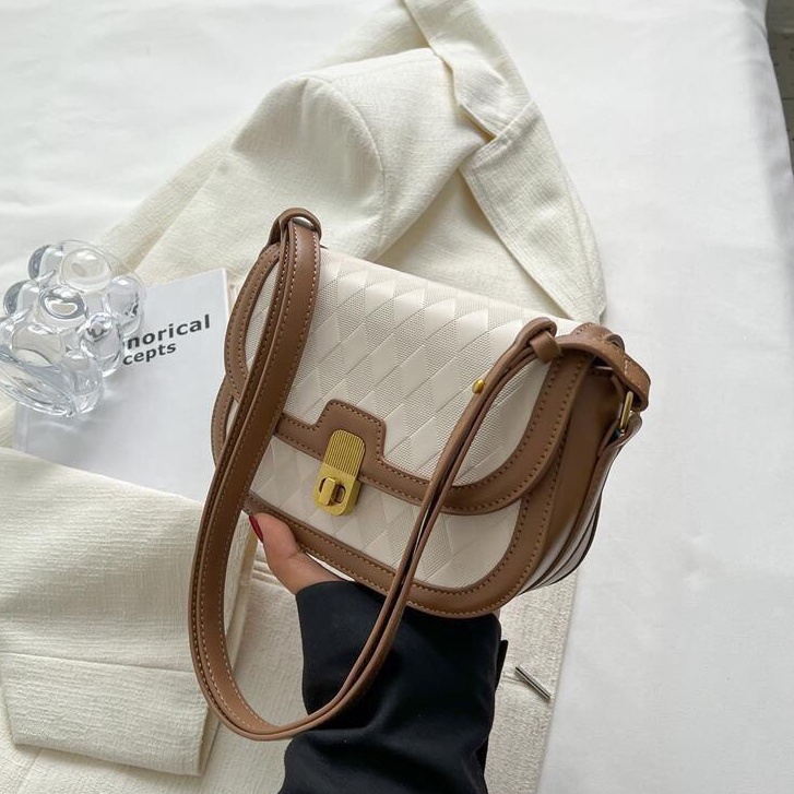 Túi da nữ họa tiết hình thoi đeo hai kiểu , dây dễ điều chỉnh, hàng quảng châu loại 1 SL56