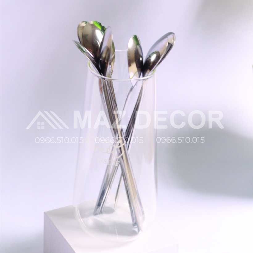 [Sỉ] Bộ 10 thìa muỗng khuấy uống sinh tố inox Sài Gòn cán Ngọc Thành dài  thìa chanh inox