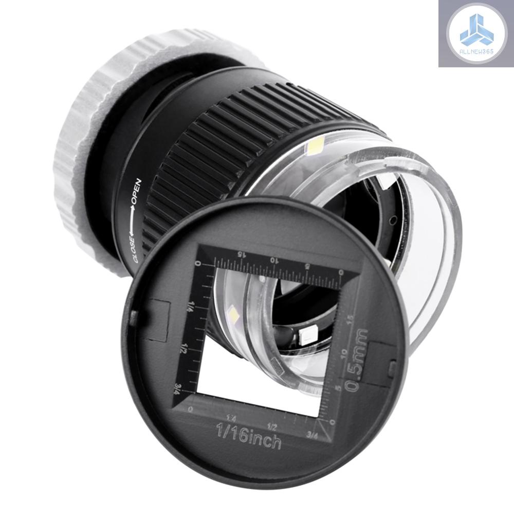 Kính Lúp Phóng Đại 30X Có Thể Điều Chỉnh Kích Thước Kèm 3 Đèn LED VN26