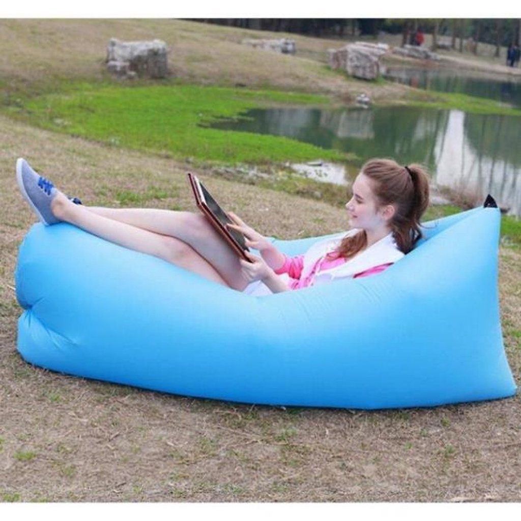[FREESHIP] Ghế Hơi Du Lịch Không Cần Bơm, Sofa Văn Phòng, Đệm Hơi Du Lịch, Phượt, Dã Ngoại Túi Gió.