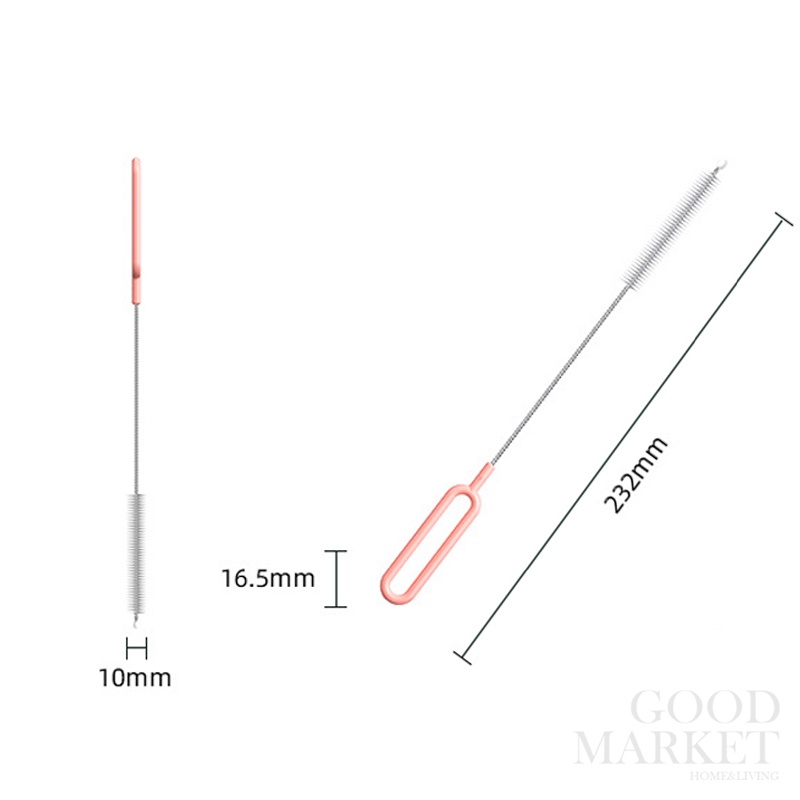 Cọ Vệ Sinh Bình Sữa Bằng Thép Không Gỉ Và Silicon Thiết Kế Đơn Giản Thời Trang HGJ442