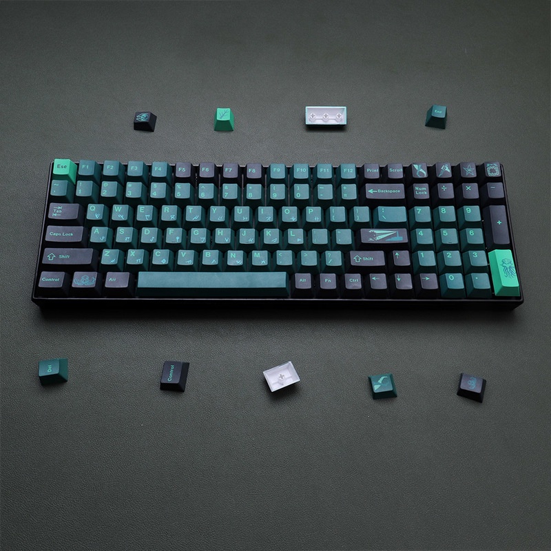 GMK Terror Below Keycaps Cherry Profile PBT Bàn phím cơ học thăng hoa năm mặt Keycap 129 Phím