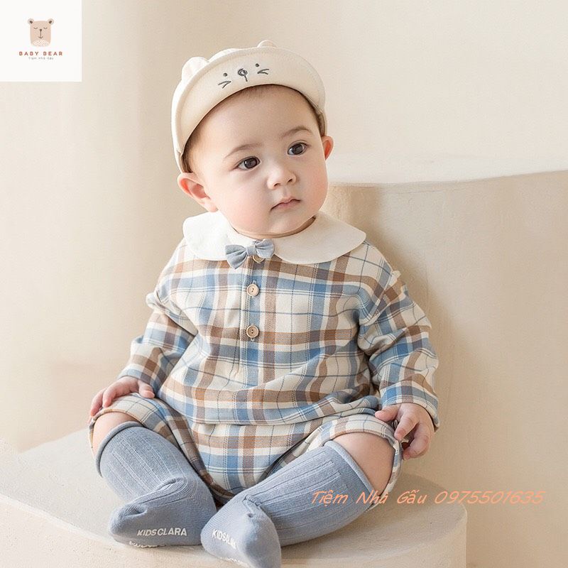 Set quần áo Công tử nơ cổ kiểu dáng Hàn Quốc độc lạ hàng nhập khẩu cao cấp cho bé trai