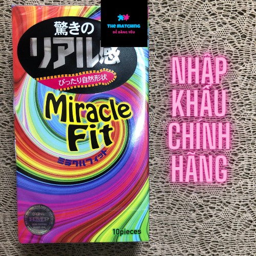 Bao Cao Su Sagami Miracle Fit - Thiết Kế Siêu Mỏng 3D Không Đầu Thừa- Tăng khoái cảm[CHÍNH HÃNG Nhật Bản] - The Matching