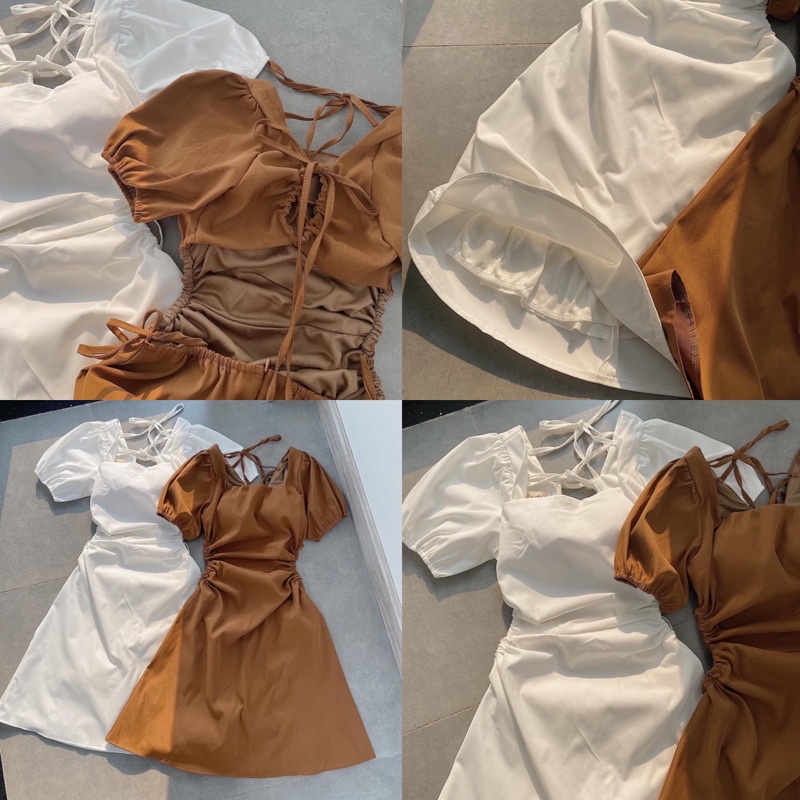 ALLY DRESS ĐẦM TAY BỒNG KHOÉT EO