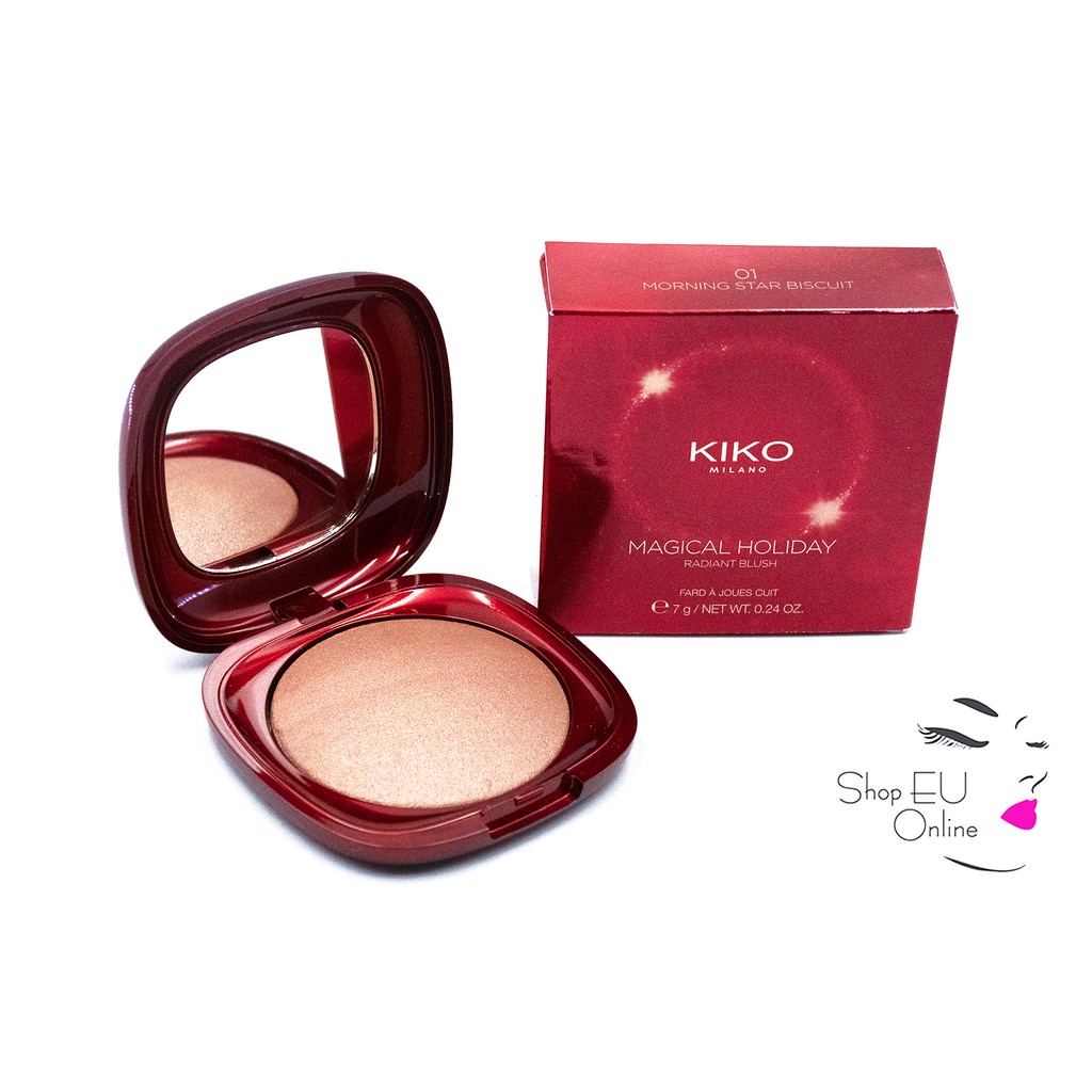 Phấn má Kiko ❤️FREESHIP❤️ Má Hồng Kiko - Magical Holiday Radiant Blush (nâu cam) Kiko Milano - Italy