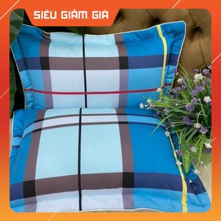Vỏ gối nằm cottong hàn quốc lót bông và khoá kéo kt 45x65 áo gối nằm lót bông