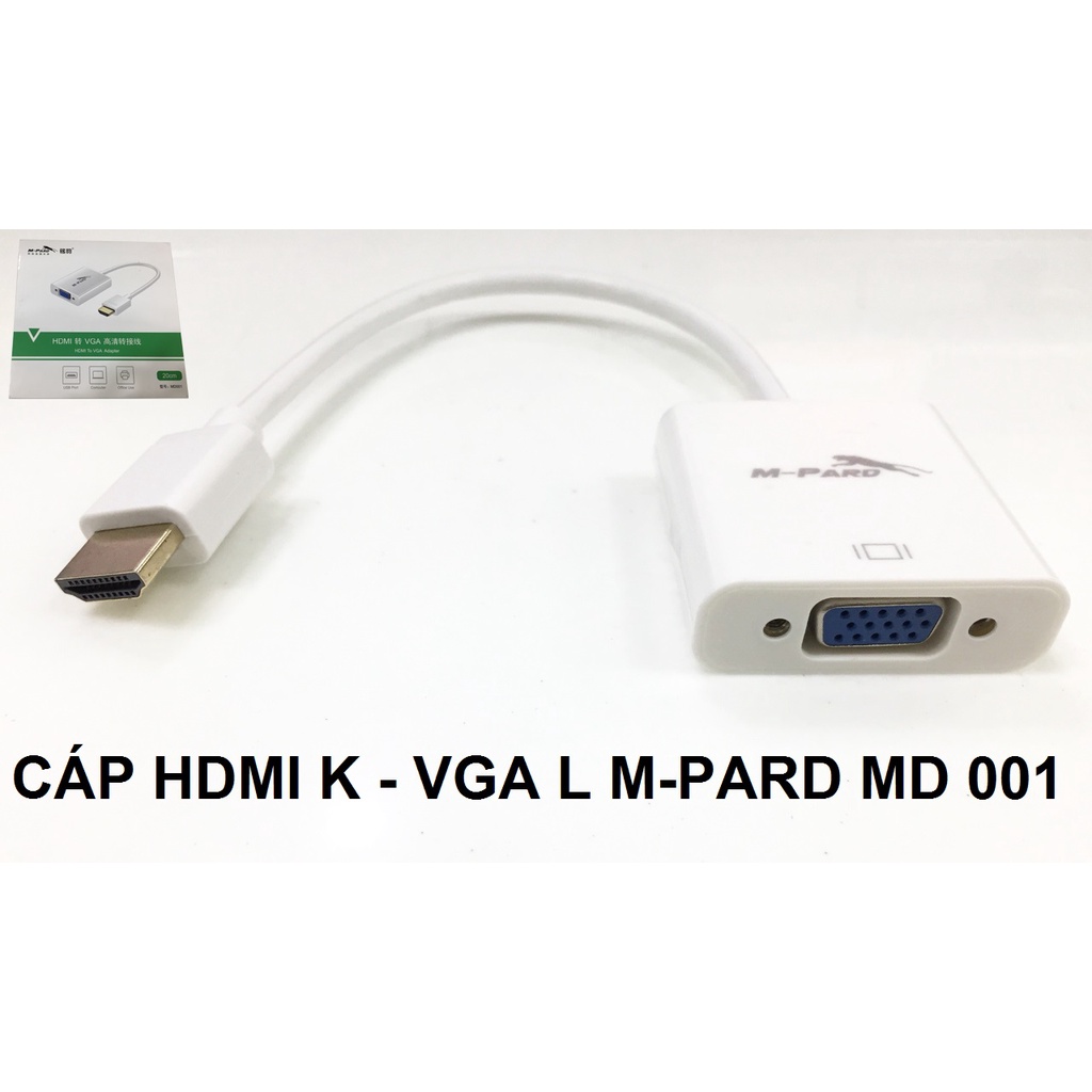 Cáp HDMI K -&gt; Vga L M-Pard (MD 001) đen