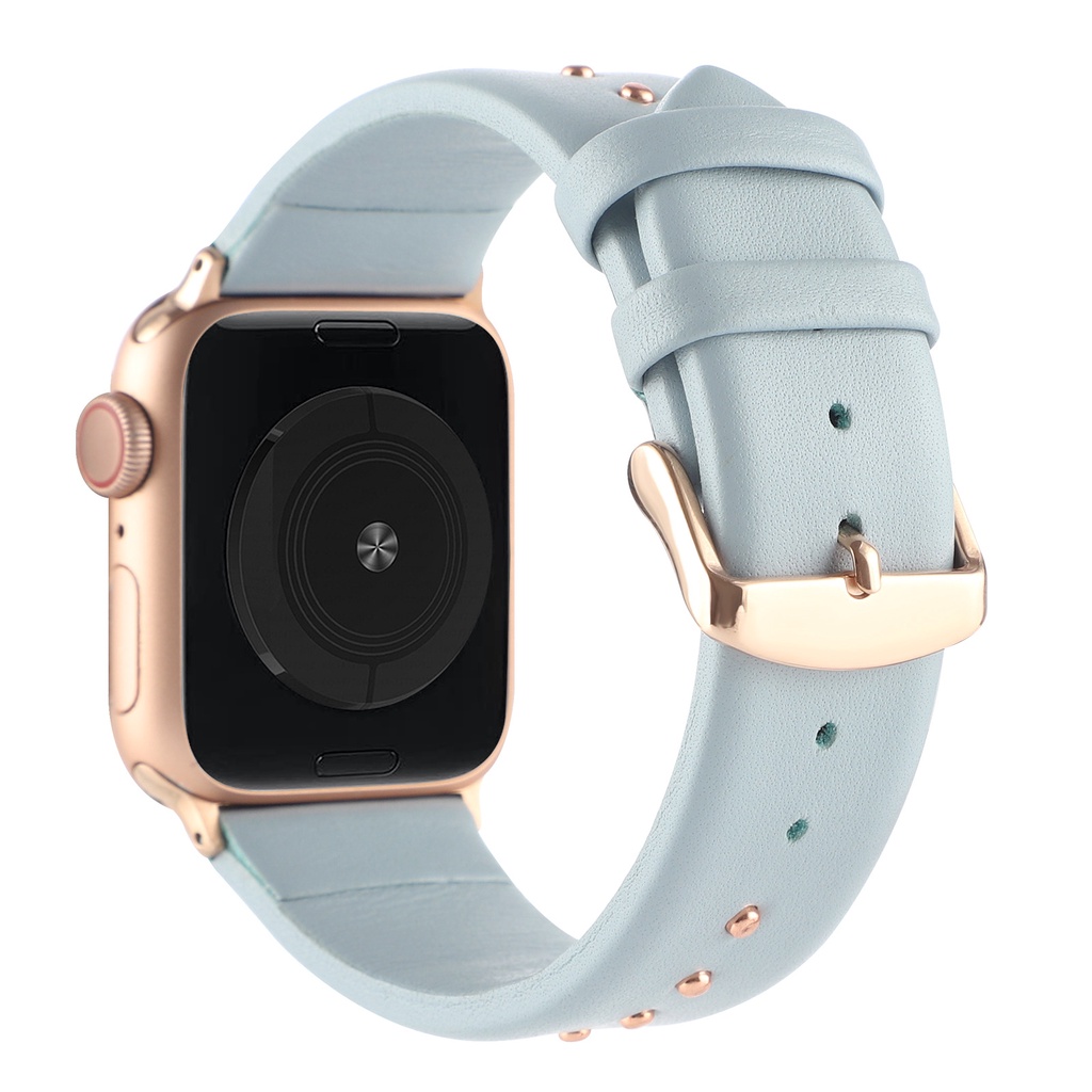 Dây Đeo Bằng Da Thật Cho Đồng Hồ Thông Minh iWatch Series 7 Se 6 5 4 3 45mm 41mm 38mm 40mm 42mm 44mm