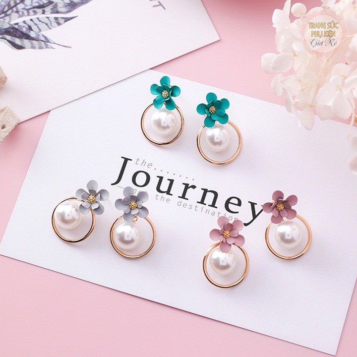 Bông tai thời trang Hàn hot trend 3 màu cực xinh HT189