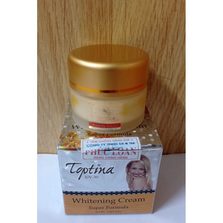 Kem dưỡng trắng da TOPTINA chuyên sâu nám, chống nhăn 12g
