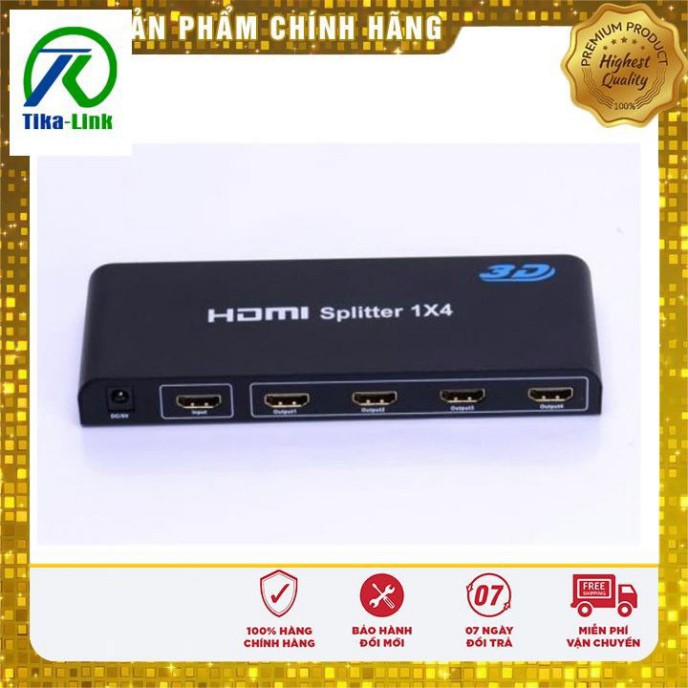 Bộ chia HDMI (Xả Kho) Bộ chia HDMI 1 ra 4 – HDMI Splitter 1x4 Full HD 1080 Gía Sỉ=Gía Lẻ