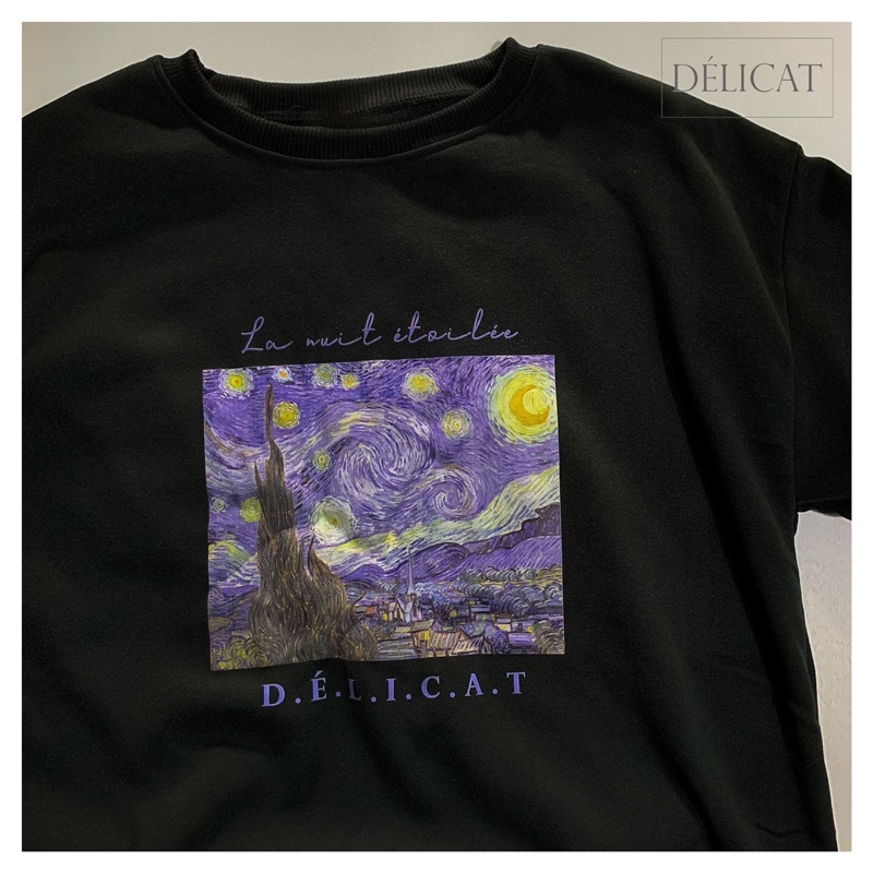 Áo sweater hoạ tiết Starry Night