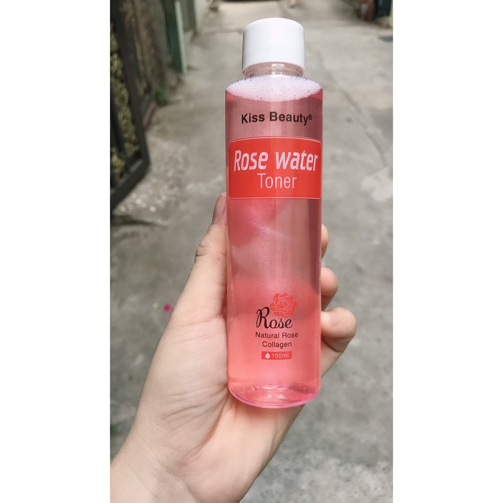 ( CHÍNH HÃNG) nước hoa hồng chứa cánh hoa tươi kiss beauty toner 150ml