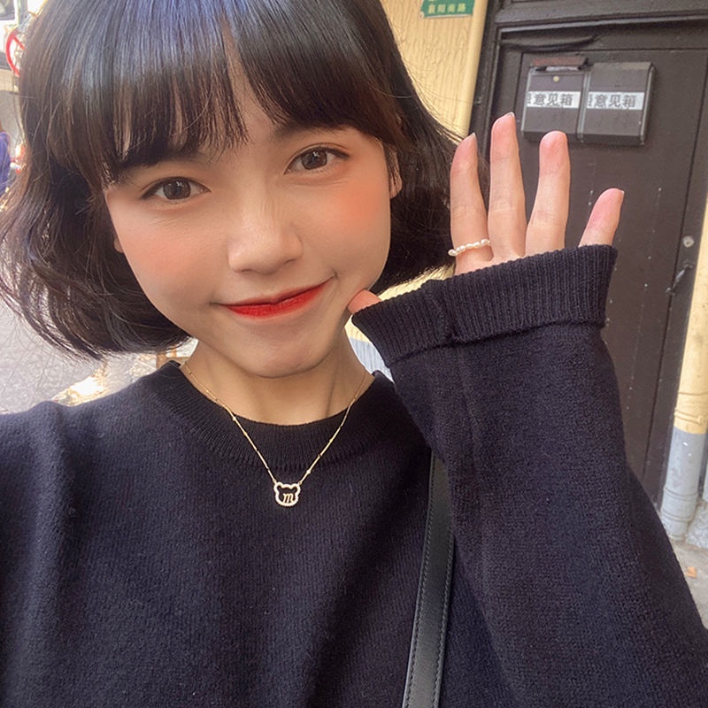 Dây chuyền mặt hình chú gấu đáng yêu theo phong cách Hàn Quốc