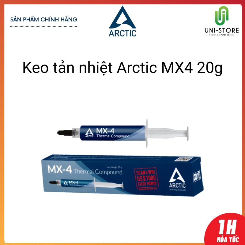 Keo tản nhiệt Arctic MX4 MX5 Phiên Bản Mới - Hàng Chính Hãng Hiệu Năng Tản Nhiệt Cao