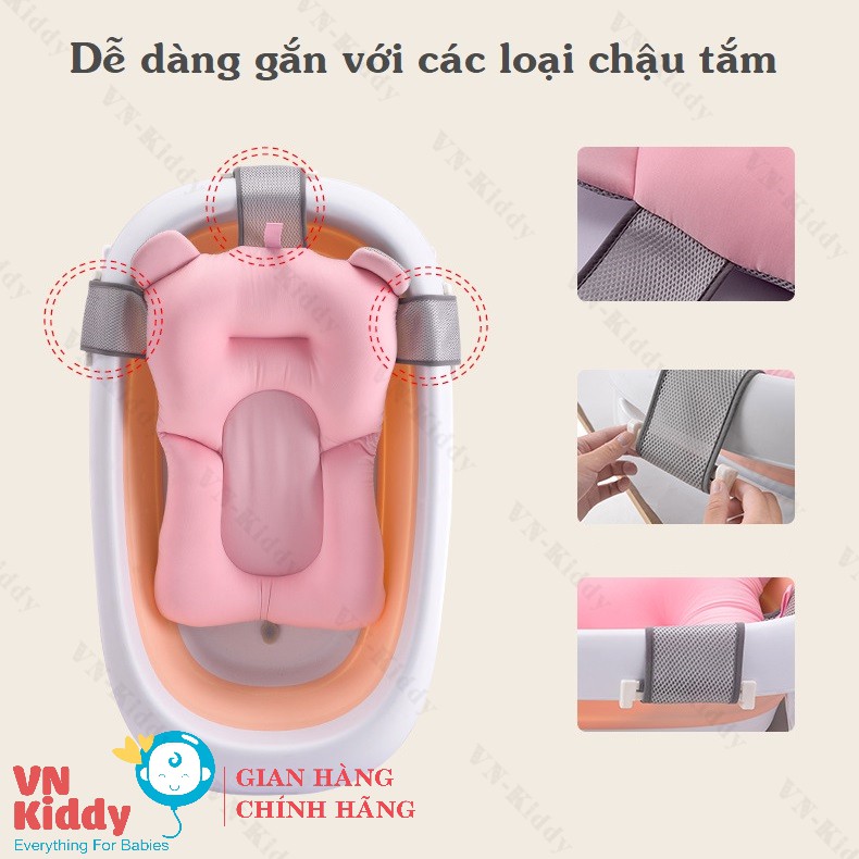 Phao Tắm Đệm Tắm Cho Bé Từ Sơ Sinh Đến 2 Tuổi - Mẫu Cải Tiến 4 Lớp