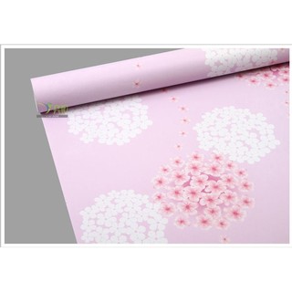 Combo 5m giấy decal cuộn tú cầu hồng binbin dtl35