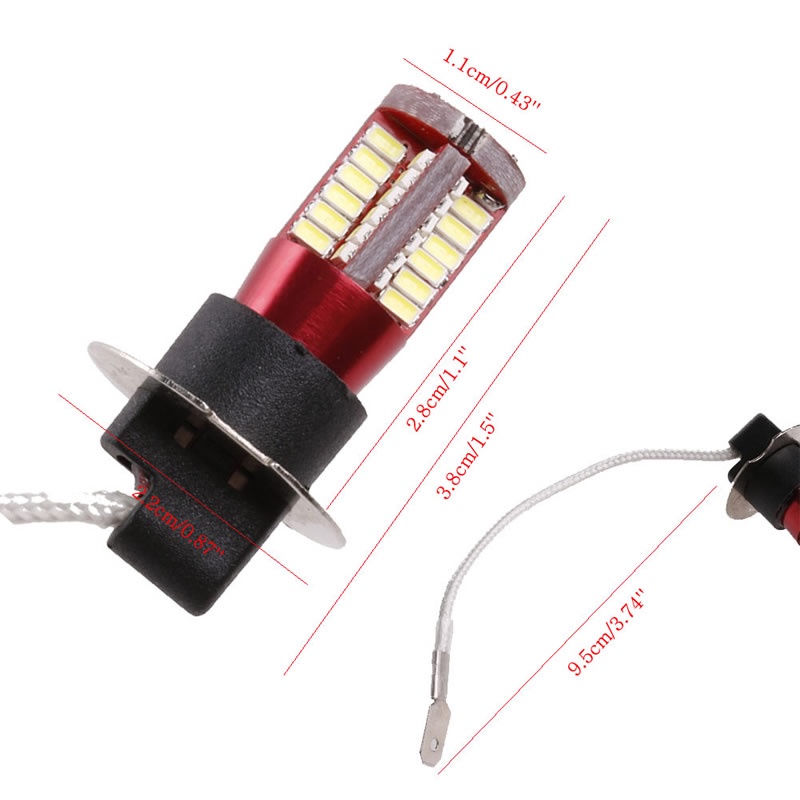 Bóng đèn LED DC12V H3 3014-57 chống sương mù cho xe hơi