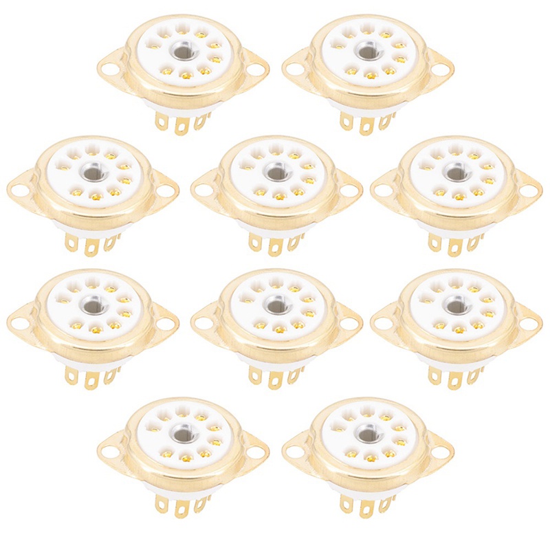 Set 10 Khung Gầm Ống Chân Không B9A 9Pin Cho ECC81 ECC82 ECC83 EL84 6922