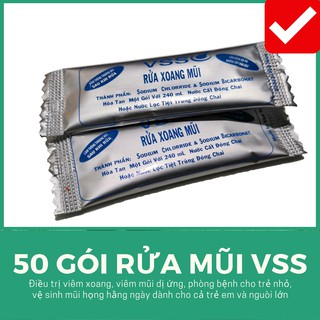 COMBO 50 GÓI MUỐI RỬA MŨI VSS (KIDS & ADULT)