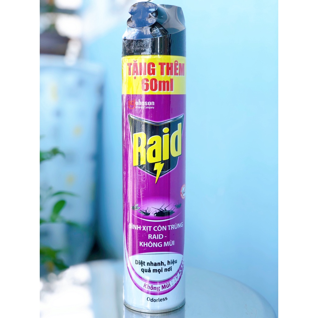 Bình xịt côn trùng Raid 600ml hương Lavender