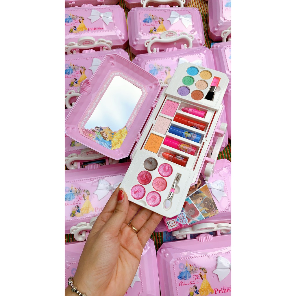 (THẬT) BỘ ĐỒ CHƠI TRANG ĐIỂM VALI MAKE UP DISNEY CHO BÉ (DÙNG ĐƯỢC THẬT AN TOÀN CHO BÉ)