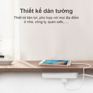 Ổ cắm điện Pisen BH-43  (Ổ dính, 4xAC, 3xUSB)