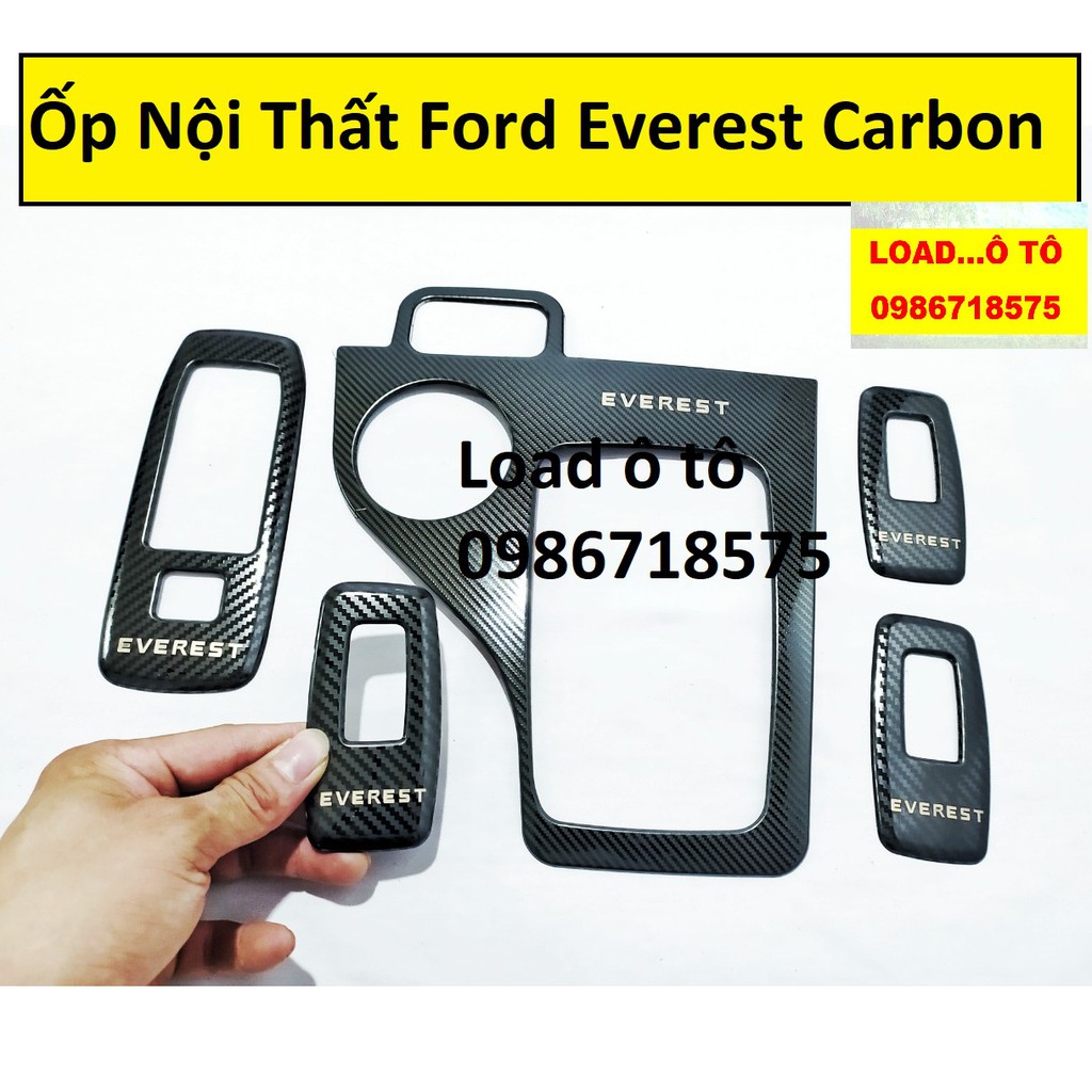 Ốp Nội Thất Xe Ford Everest 2022-2019 Vân carbon Cao Cấp