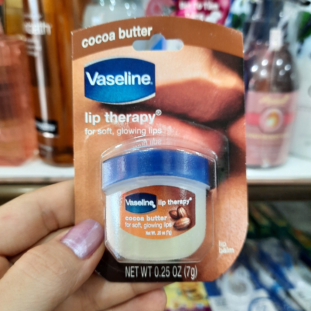 Son dưỡng môi Vaseline Cocoa Butter Lip Therapy 7g(Hạnh Nhân)